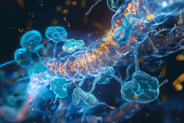 Poster - illustration of a cell membrane, highlighting its structure and function in cellular protection and 