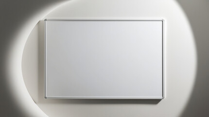 Poster - Blank White Canvas, Modern Art Mockup, Empty Frame