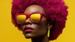 © Login - Portrait of a girl wearing glasses. Fashionable image for disco or other event. Illustration for cover, card, postcard, interior design, banner, poster, brochure or presentation.