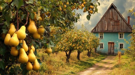 Wall Mural - landscape with tree