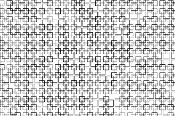 Aufkleber - Abstract pattern of intersecting squares with varying thicknesses and alignments