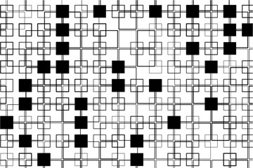 Aufkleber - Dynamic square intersections form a bold, geometric design pattern