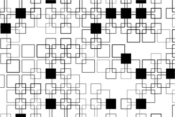 Aufkleber - Dynamic square intersections form a bold, geometric design pattern