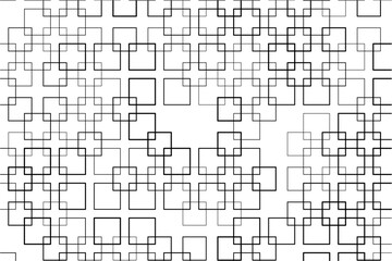 Aufkleber - Dynamic square intersections form a bold, geometric design pattern