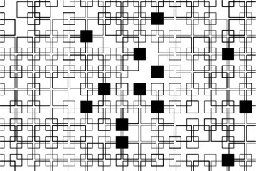 Aufkleber - Dynamic square intersections form a bold, geometric design pattern
