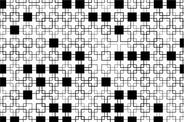 Aufkleber - Dynamic square intersections form a bold, geometric design pattern