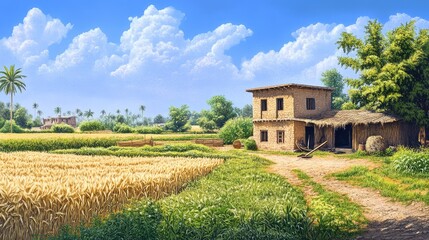 Wall Mural - landscape in region