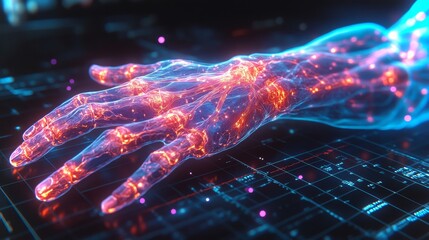Poster - Digital x-ray visualization of human forearm anatomy with highlighted radius and structures