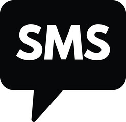 Poster - SMS icon in trendy style . SMS icon with speech bubble . Message symbol icon vector