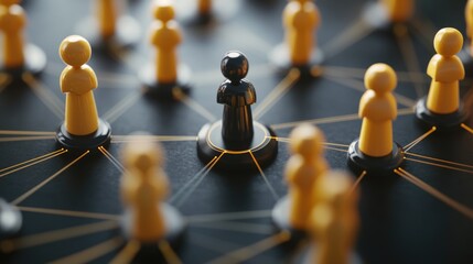 Poster - A close-up view of a group of people sitting around a table
