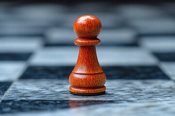 Poster - A detailed view of a single chess piece on its respective square on the board