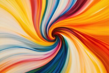Poster - A vibrant swirl of paint on a white background