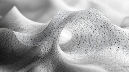 Poster - A close-up view of a fabric in black and white