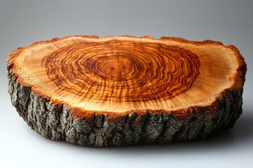 Wall Mural - A close-up view of a tree stump on a white background, suitable for use in various design projects