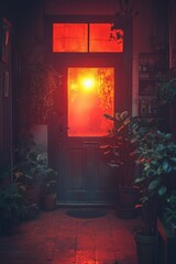 Aufkleber - A sunny day at home with warm light shining through the window