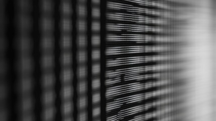 Poster - A close-up view of a computer screen in black and white, with a simple background