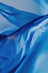 Poster - Close-up shot of a blue fabric texture