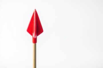 Poster - A red paper arrow attached to a wooden stick, ready for use