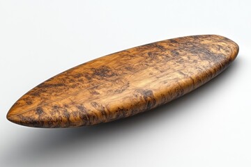 Poster - A close-up view of a surfboard on a white background, ideal for use in surfing-related designs and projects