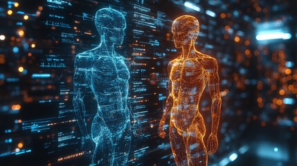 Poster - Digital x-ray scans reveal detailed human anatomy in vibrant colors and high resolution