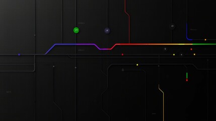 Poster - Background with abstract digital geometric tech elements.