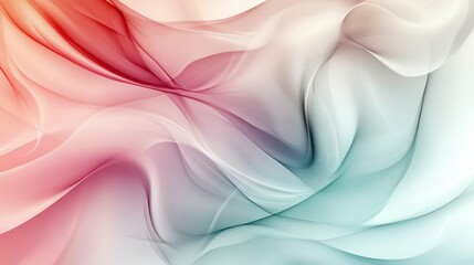 Poster - A smooth, abstract design with clean lines and soft color gradients in pastel tones.