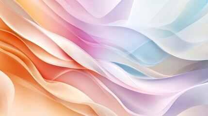 Poster - A smooth, abstract design with clean lines and soft color gradients in pastel tones.