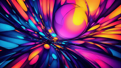 Wall Mural - Colorful abstract background with swirling shapes and vibrant colors