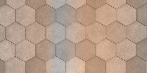 Poster - Abstract background 3d hexagon pattern with grunge wall effect colorful texture. futuristic geometry pattern honeycomb mosaic and tile texture design. hexagon minimalist mesh cell texture design.