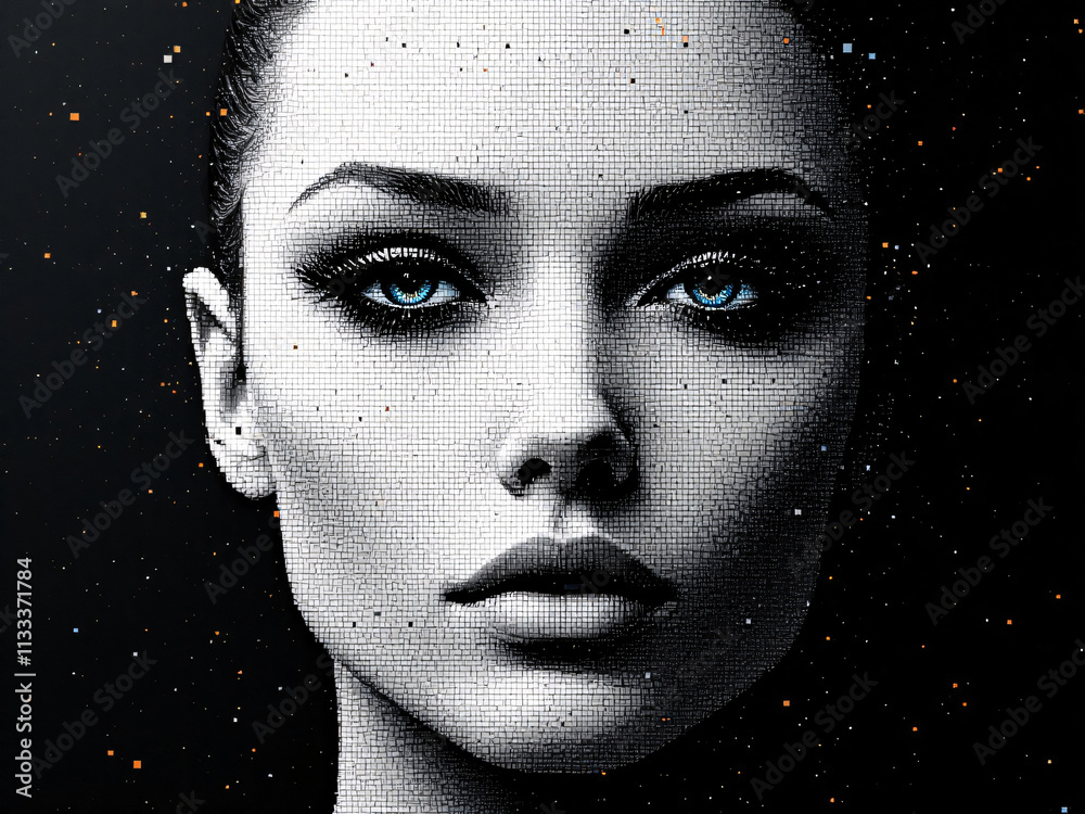 Digital, Pixelated, Head, Face, Artificial Intelligence, Technology ...