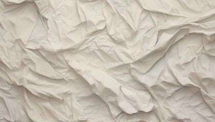 Wall Mural - white crumpled paper, fabric