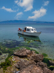 Wall Mural - Yassica Ada beach view near Urla Town of Turkey