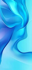 Poster - Smooth, undulating shapes in vibrant shades of blue create a visually captivating abstract background, suggesting a sense of movement and fluidity
