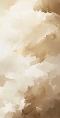 Poster - Soft brown watercolor washes blend seamlessly, creating a dynamic and textured abstract background with subtle variations in tone and opacity