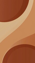 Poster - Smooth, curved shapes in various shades of brown and beige create a visually appealing abstract background, ideal for modern and minimalist designs
