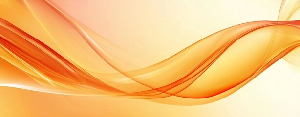 Poster - Smooth orange waves are creating a dynamic and elegant design, perfect for websites, presentations, or any project needing a touch of modern art