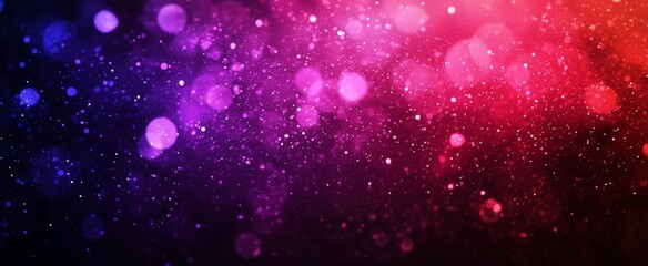 Poster - Gradient background features glowing particles and bokeh effect, creating a vibrant and dreamy atmosphere, perfect for digital art, graphic design, and various creative projects