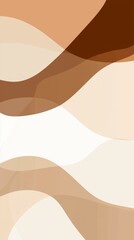Poster - Smooth, overlapping waves of brown and beige create a dynamic and visually appealing abstract background, perfect for modern and elegant designs