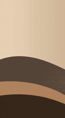Poster - Smooth, curved shapes in varying shades of brown create a visually appealing abstract background with subtle gradients, suitable for various design projects