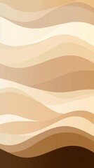 Poster - Smooth, undulating lines in warm brown and beige tones create an engaging abstract pattern, exuding dynamic movement and fluidity while inviting the viewer's eye to explore its elegant design
