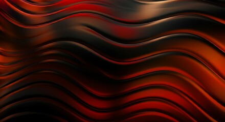 Poster - Dark red abstract waves elegant design textured gradient background pattern