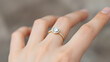 © gmstockstudio - Closeup of the wedding ring on finger