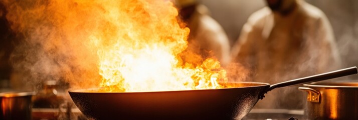Leinwandbilder - Molten metal is being poured into casting molds, creating sparks and flames in an industrial hall during an intense metalworking process. Generative AI