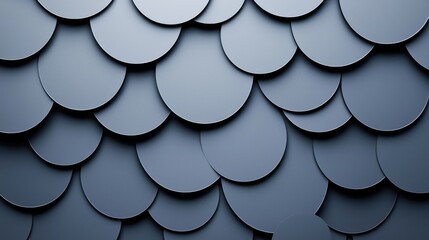 Poster - Elegant scalloped pattern design digital art modern aesthetic abstract environment close-up view visual texture concept