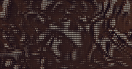 Naklejka na meble Abstract Geometric Pattern Dark Red Black and White Background With Cubes and Spheres