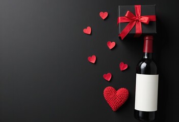 Canvas Print - wine and heart