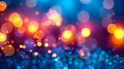 Poster - Colorful light reflections dance on a dark background creating a magical atmosphere of joy and celebration at night. Generative AI