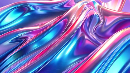 Poster - Stunning abstract waves of vibrant colors capture the essence of motion and fluidity in digital artistry. Generative AI