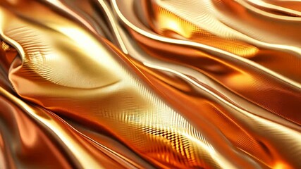 Poster - Captivating copper waves flow fluidly, creating an enchanting visual experience of shimmering patterns and textures. Generative AI