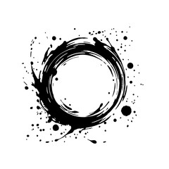 Poster - Abstract Ink Circle Splash 